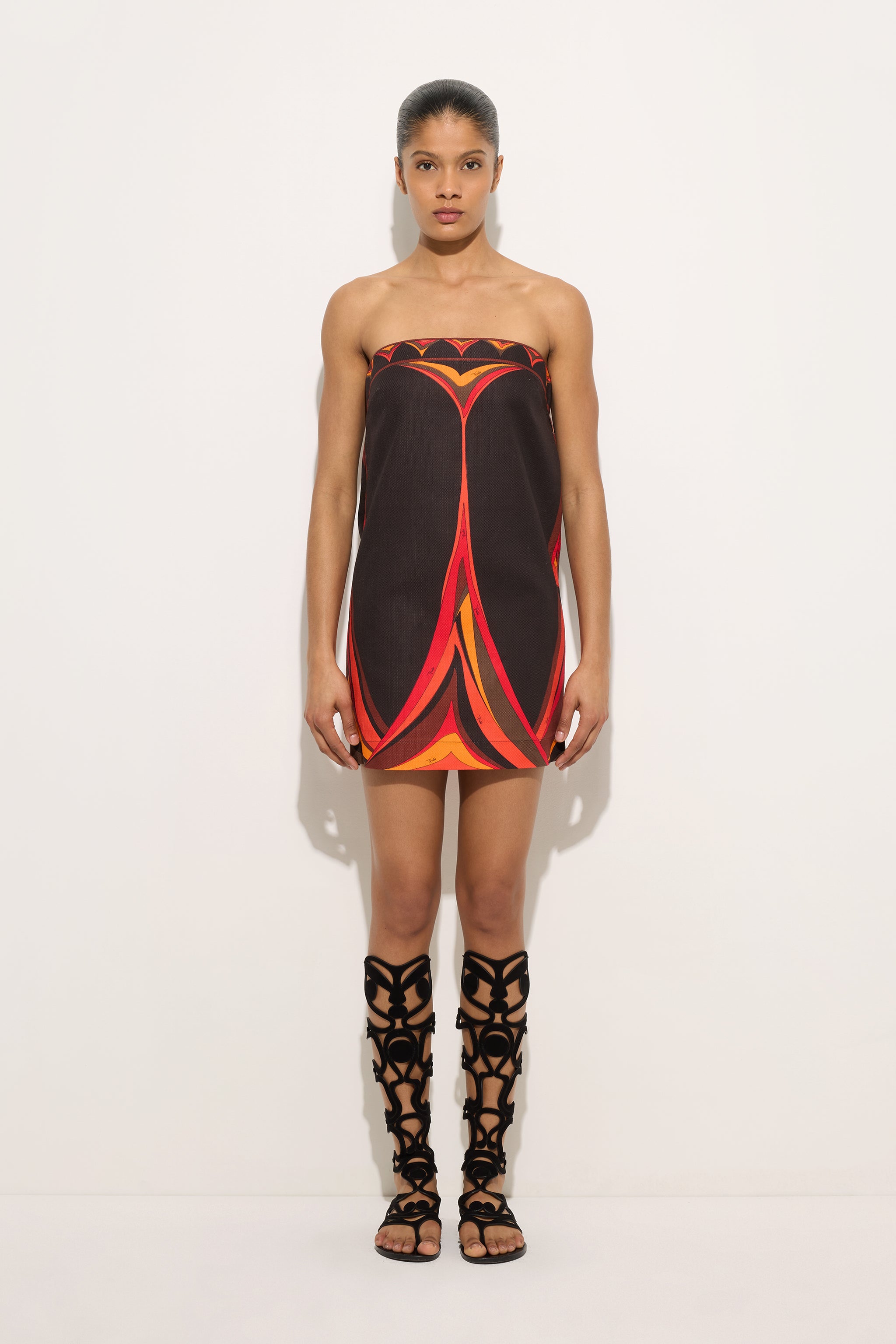 Pucci Fari Print Cotton and Linen Dress