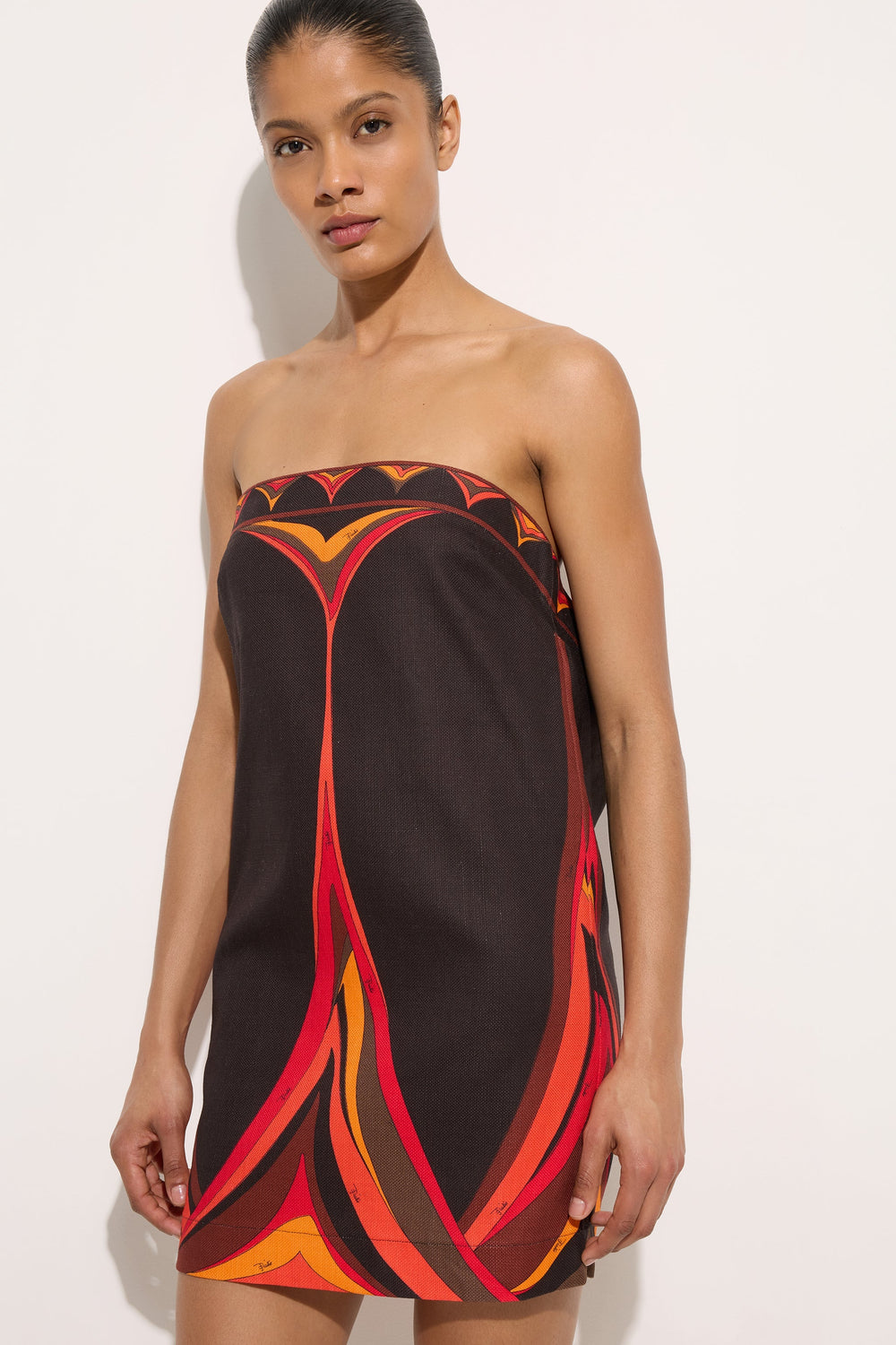Pucci Fari Print Cotton and Linen Dress