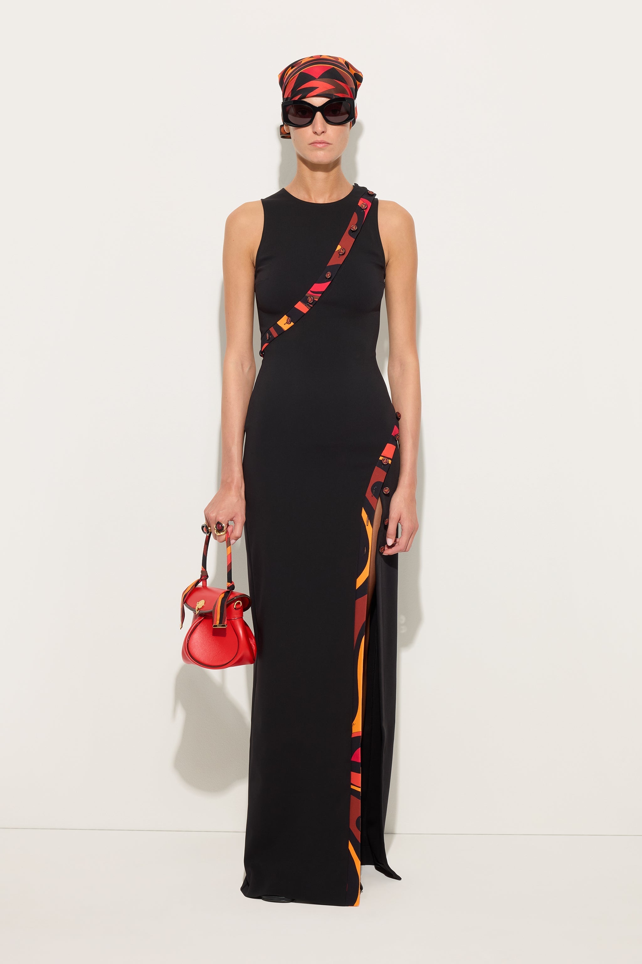 Pucci Long fitted dress with printed detail