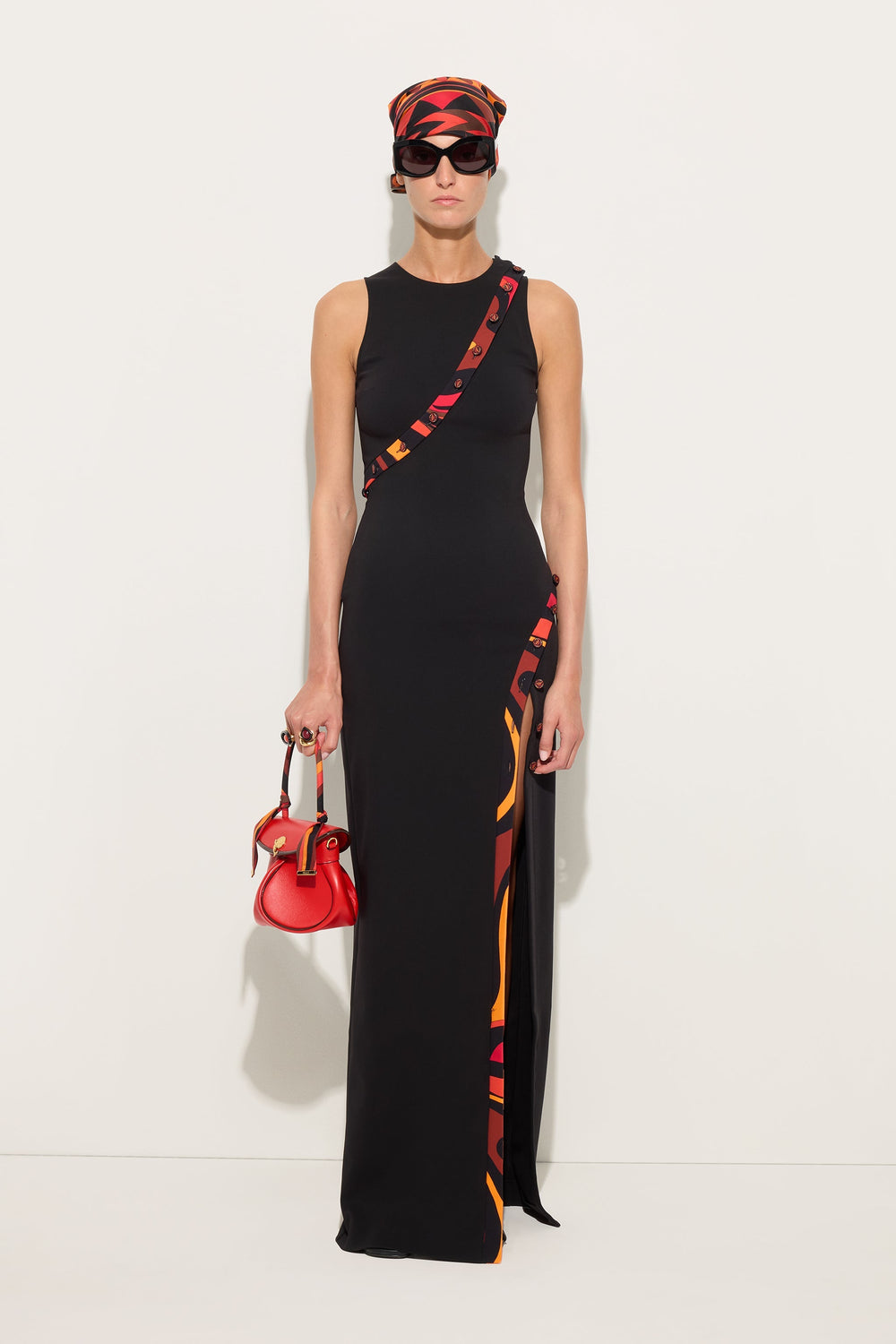 Pucci Long fitted dress with printed detail