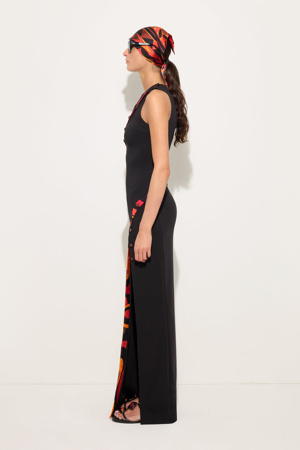 Pucci Long fitted dress with printed detail