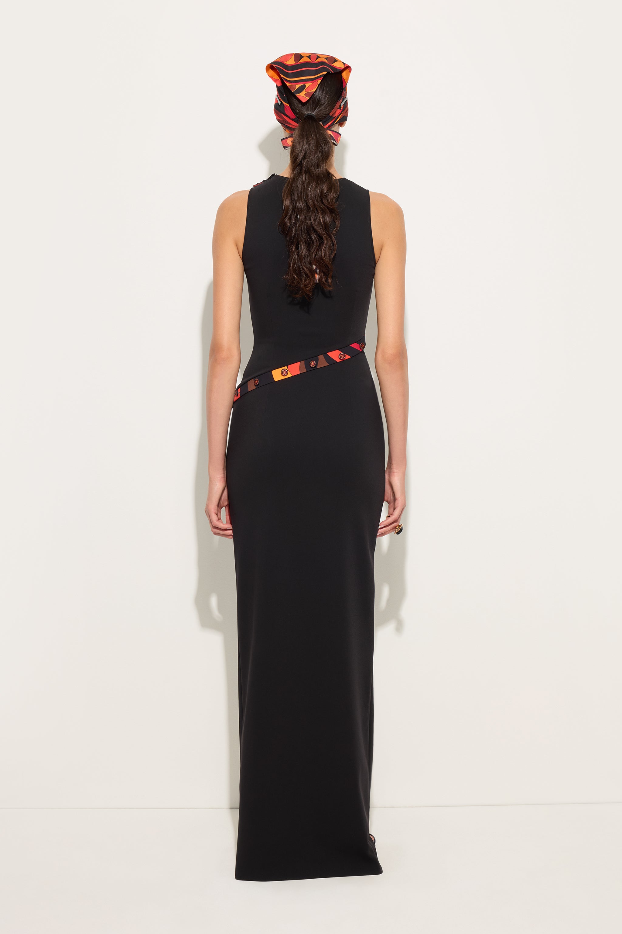 Pucci Long fitted dress with printed detail