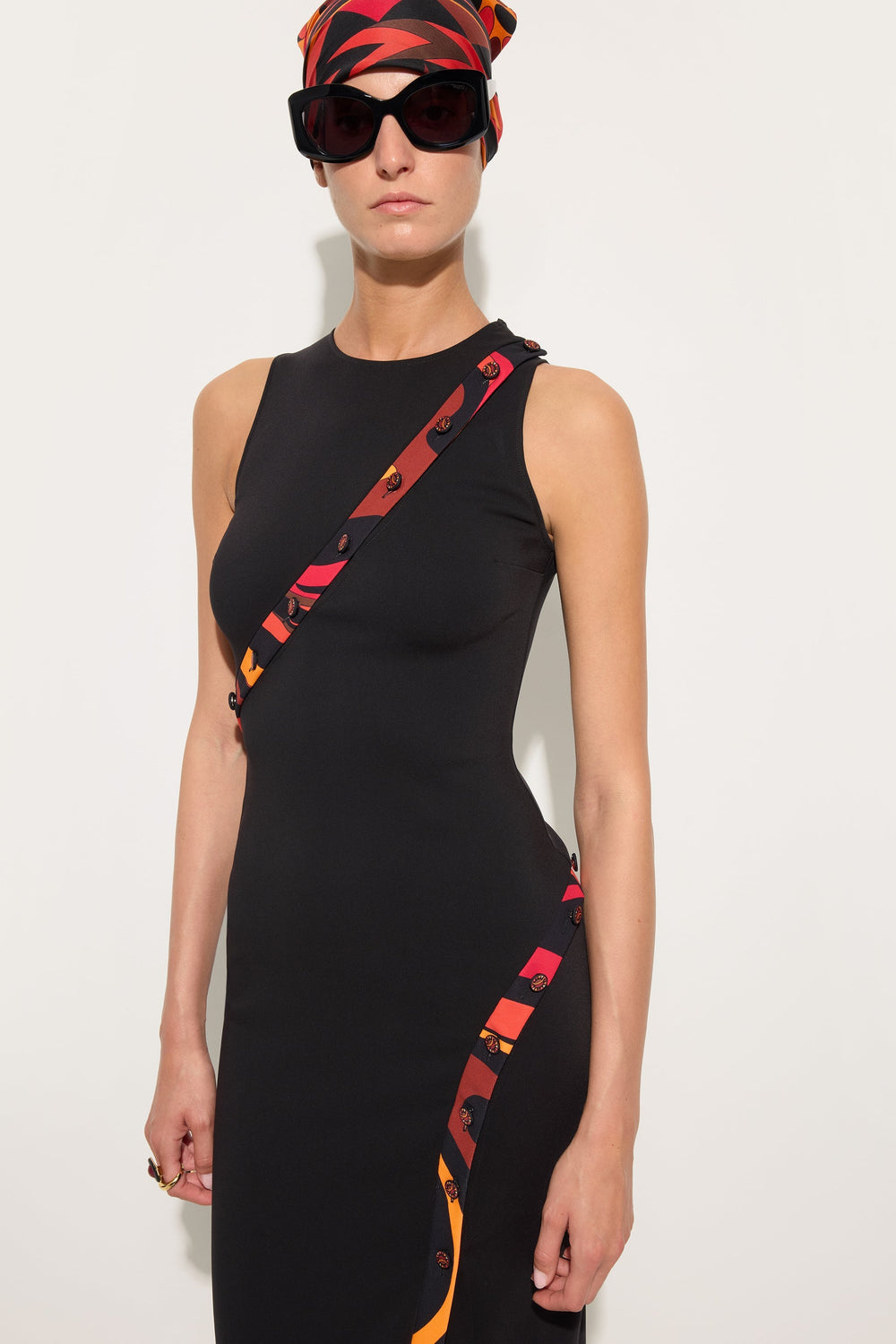 Pucci Long fitted dress with printed detail