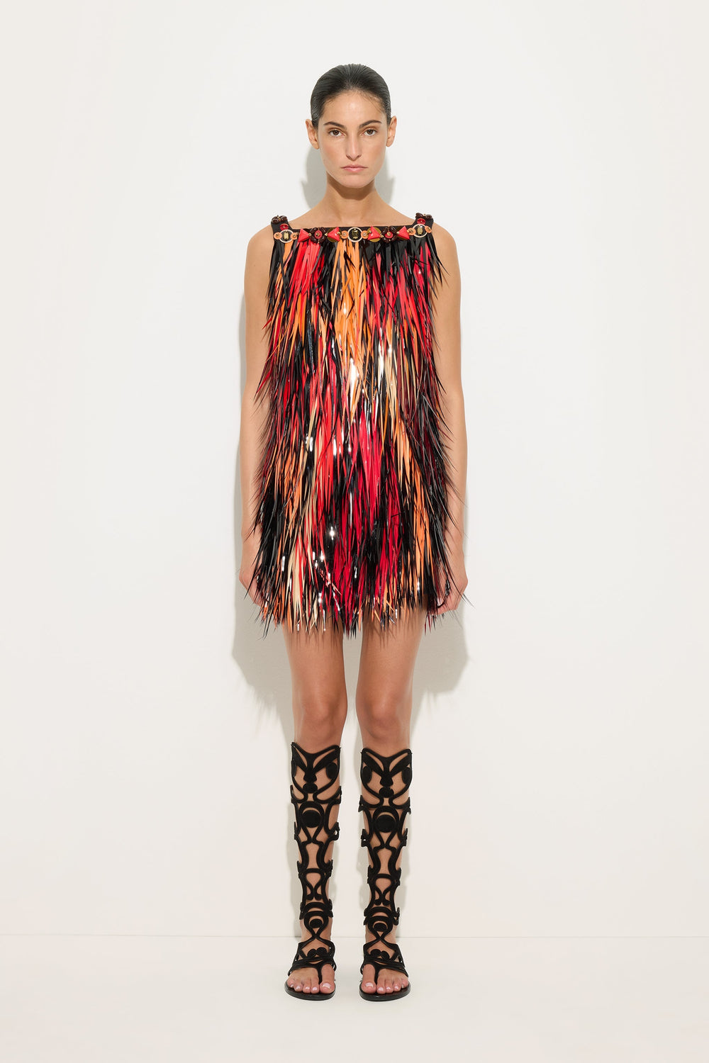 Pucci Embroidered Dress with jewel neckline