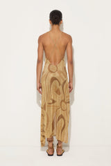 Pucci Marmo Print Lamè Asymmetrical Dress