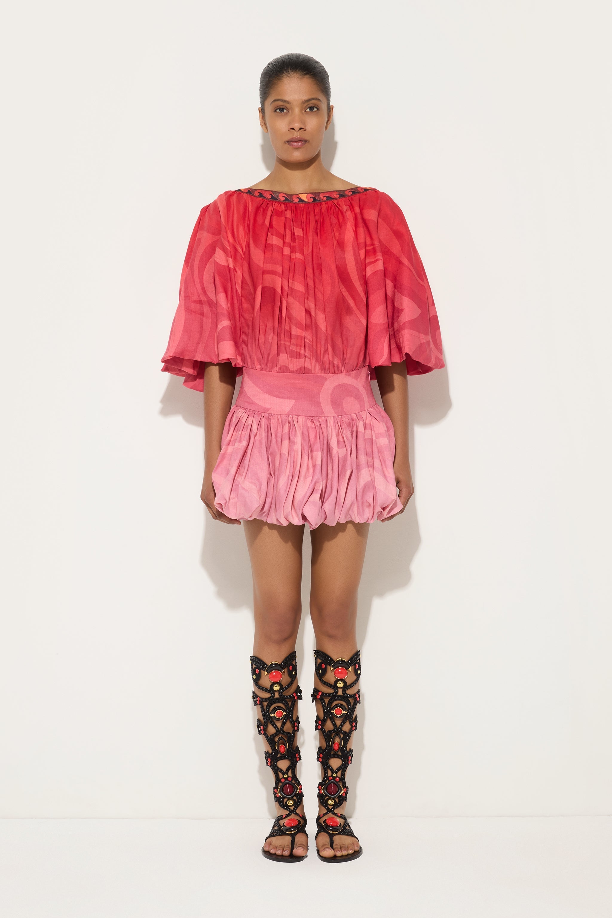 Pucci Marmo Gradient Print Ramie Dress