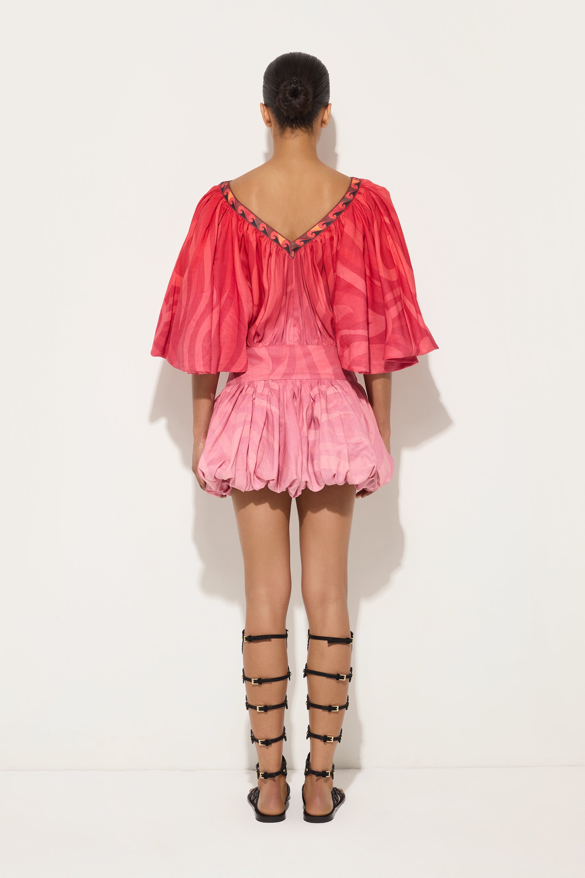 Pucci Marmo Gradient Print Ramie Dress