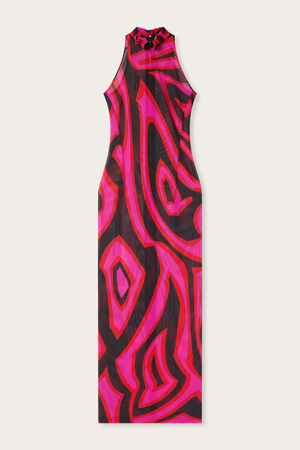 Pucci Labirinto Print Long Fitted Dress