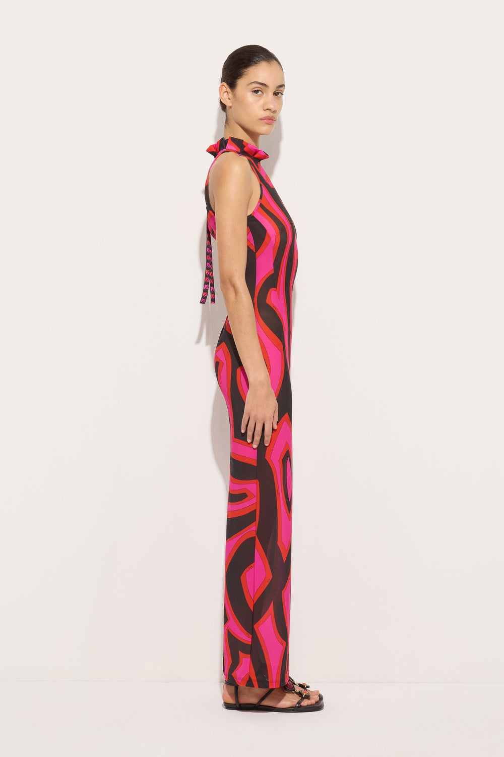 Pucci Labirinto Print Long Fitted Dress
