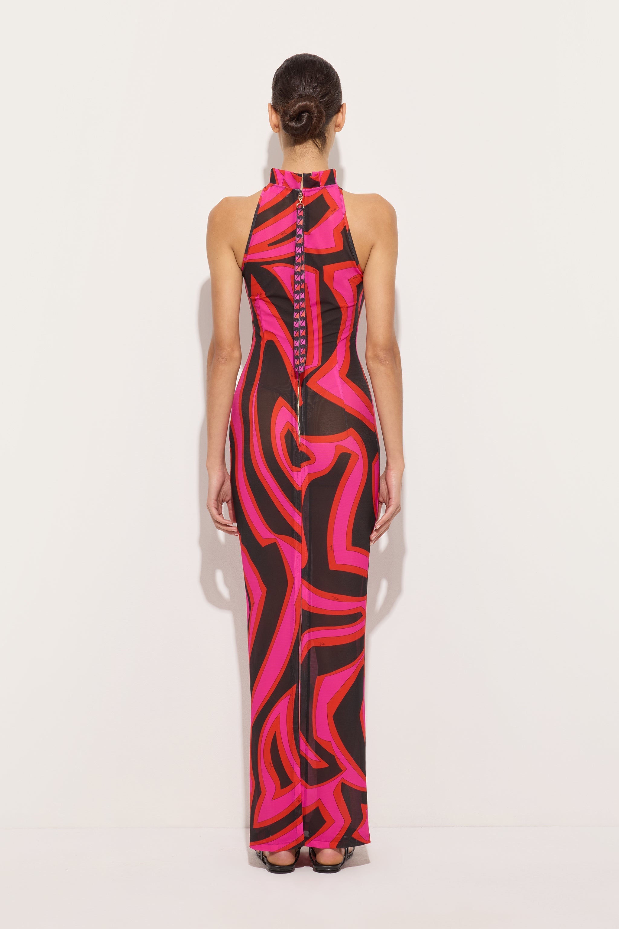 Pucci Labirinto Print Long Fitted Dress