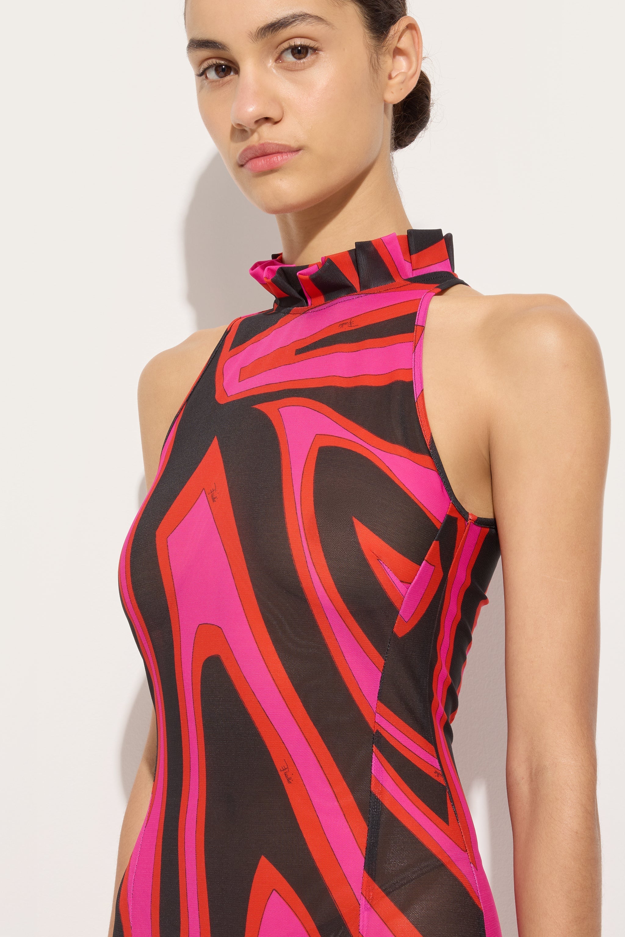 Pucci Labirinto Print Long Fitted Dress