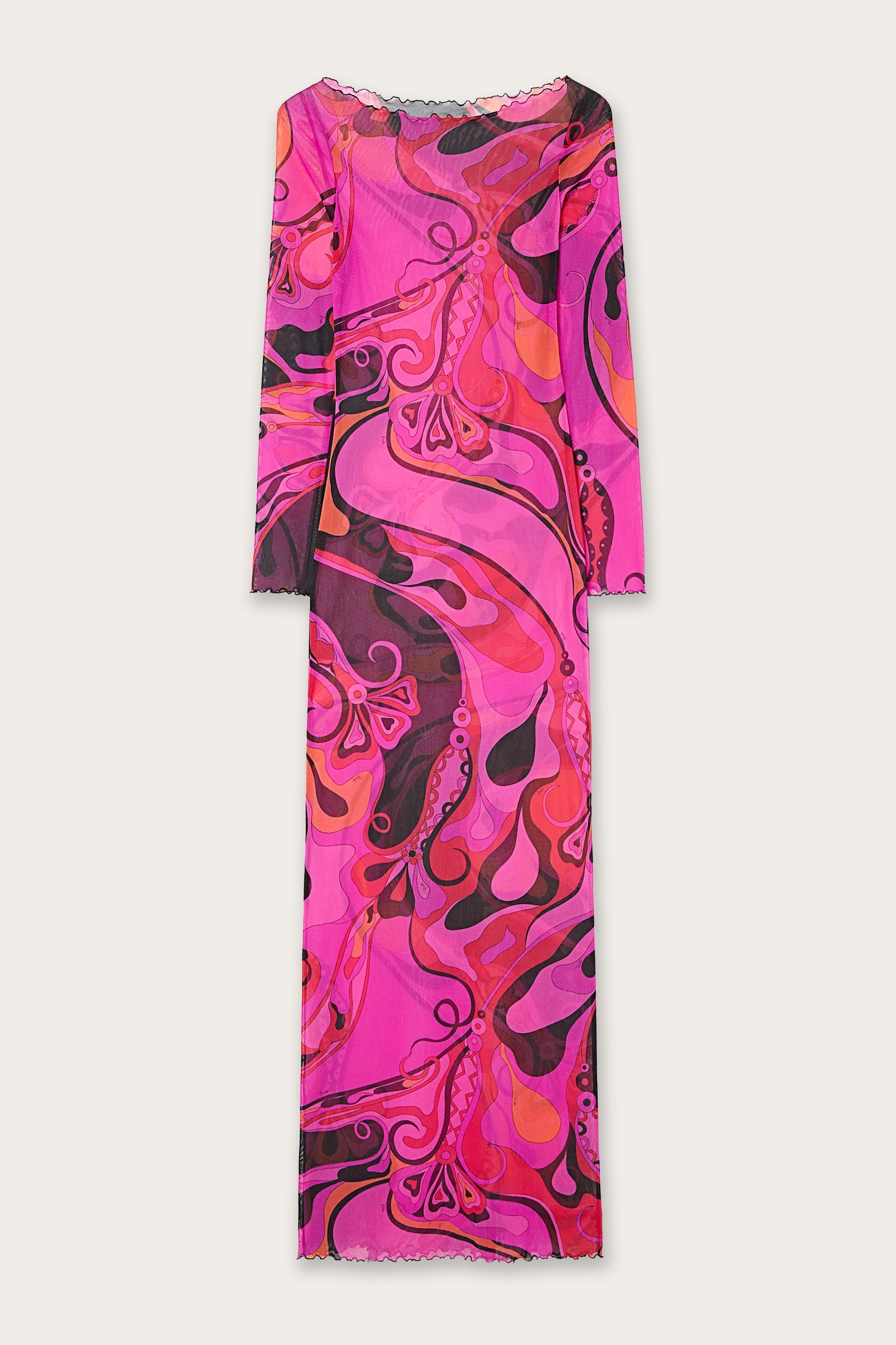 Pucci Orchidee Print Tulle Dress