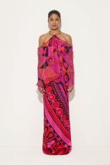 Pucci Occhi Print Satin and Chiffon Dress