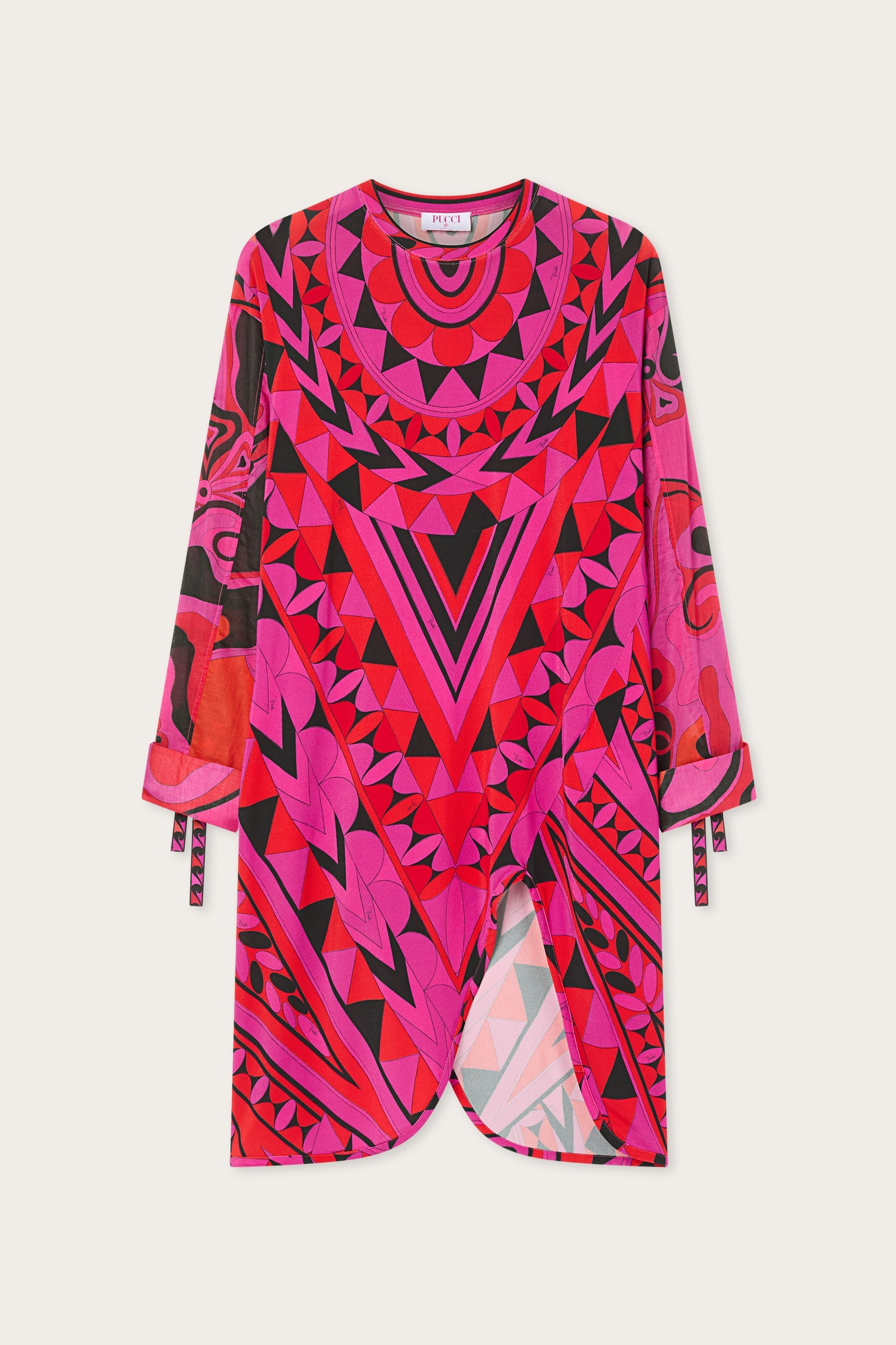 Pucci Manuba Print Long-Sleeved Dress
