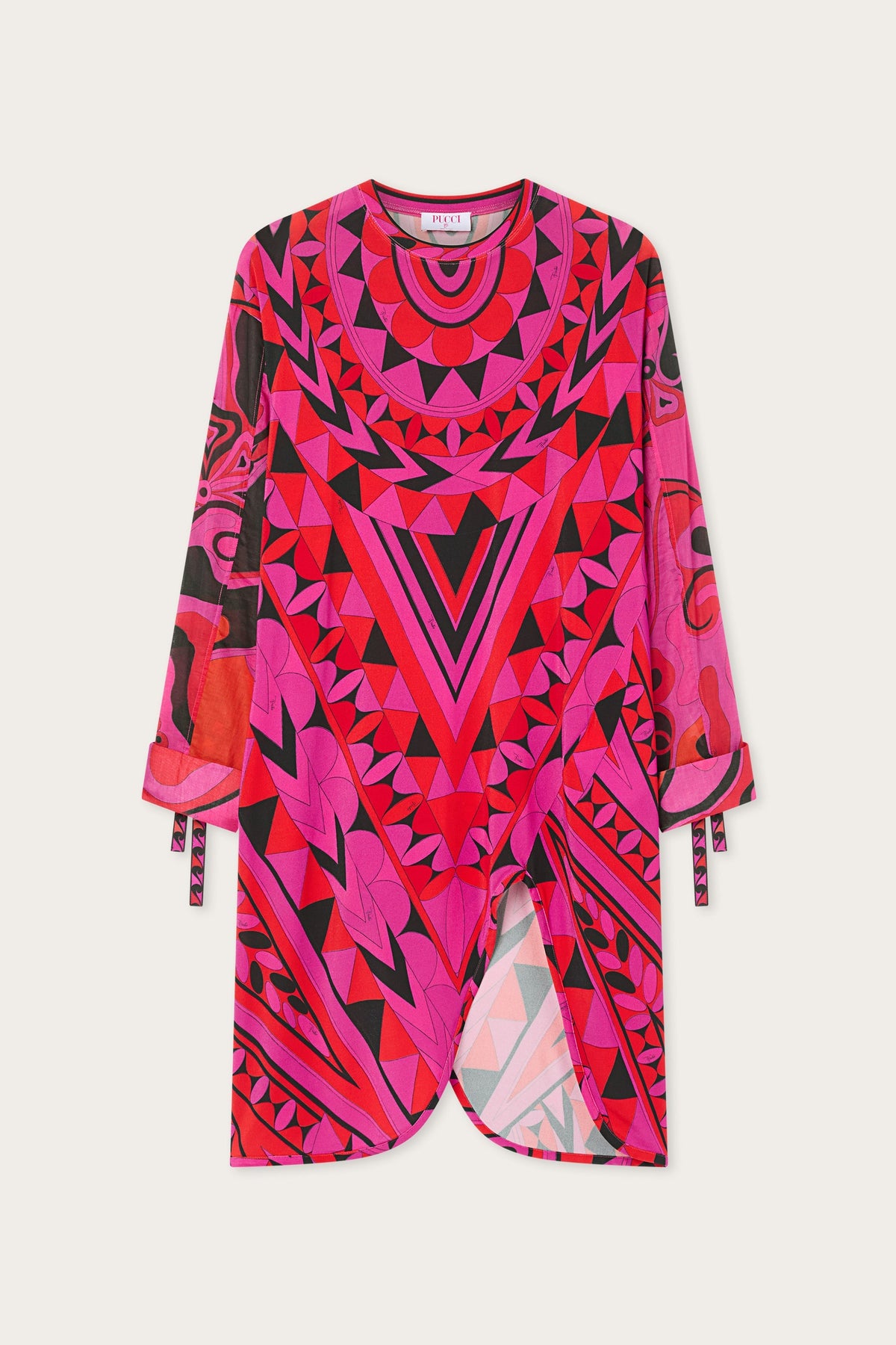 Pucci Manuba Print Long-Sleeved Dress