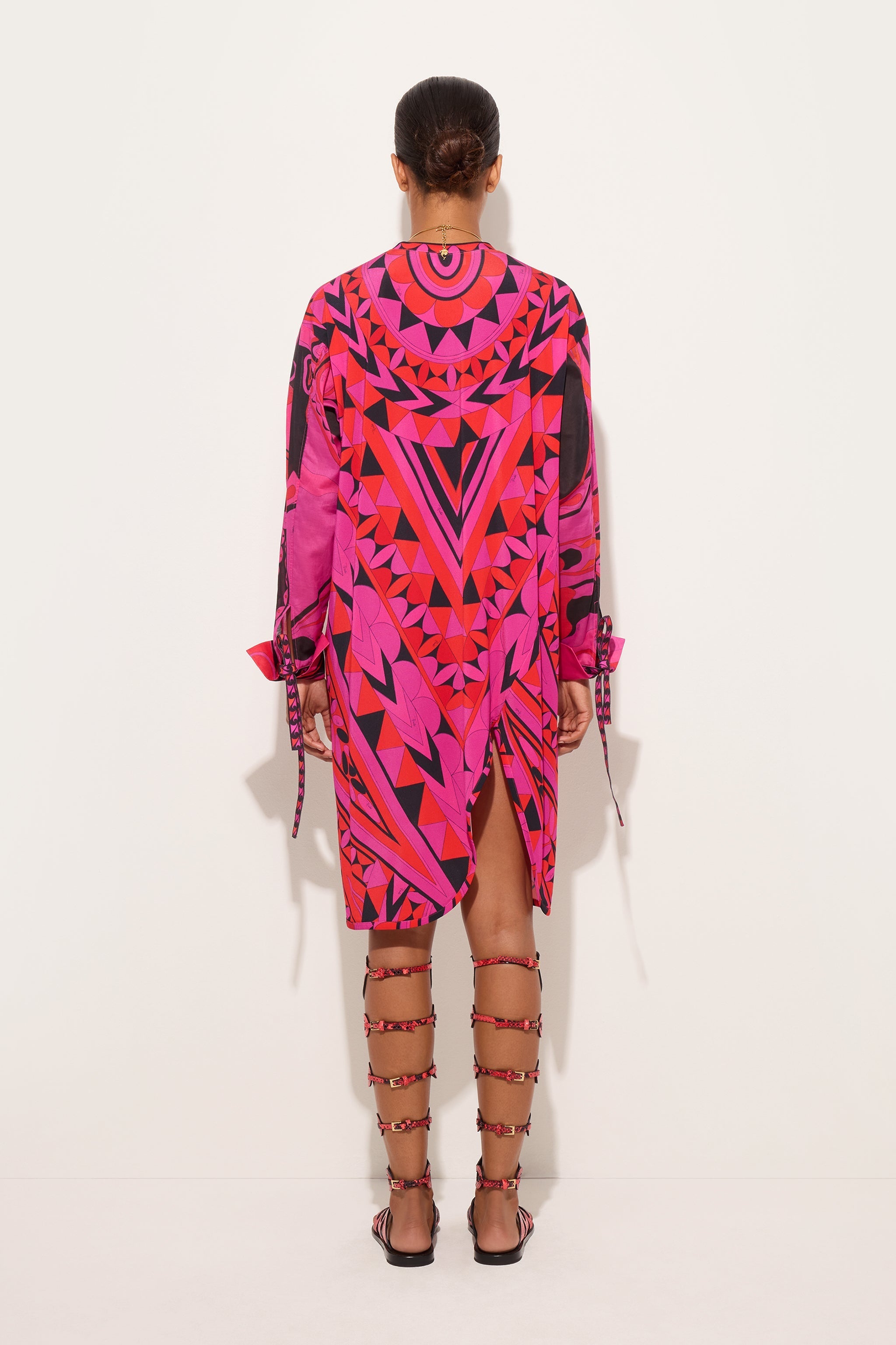 Pucci Manuba Print Long-Sleeved Dress