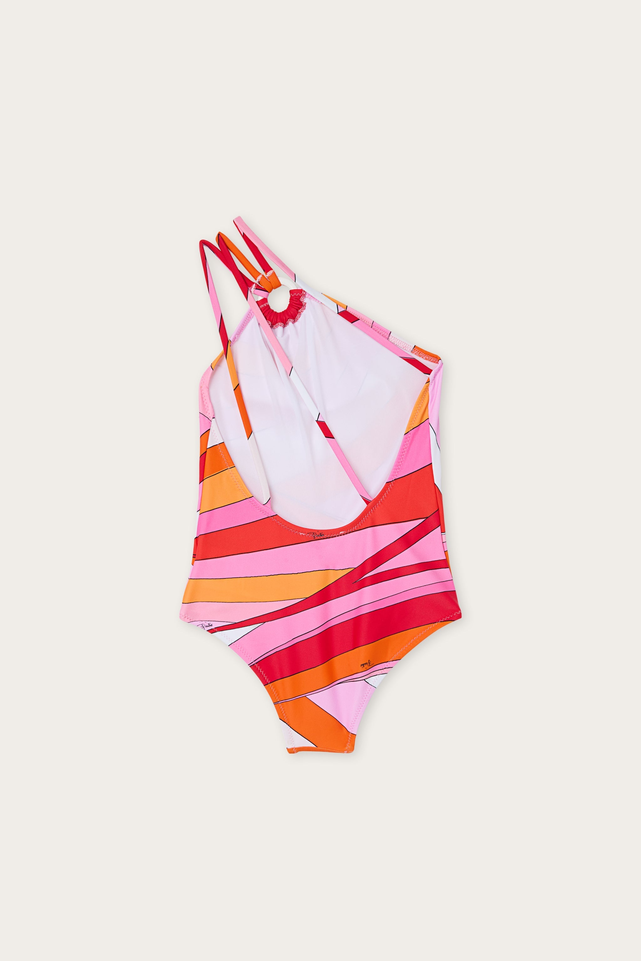 Pucci One-Shoulder Iride Print One-Piece Swimsuit