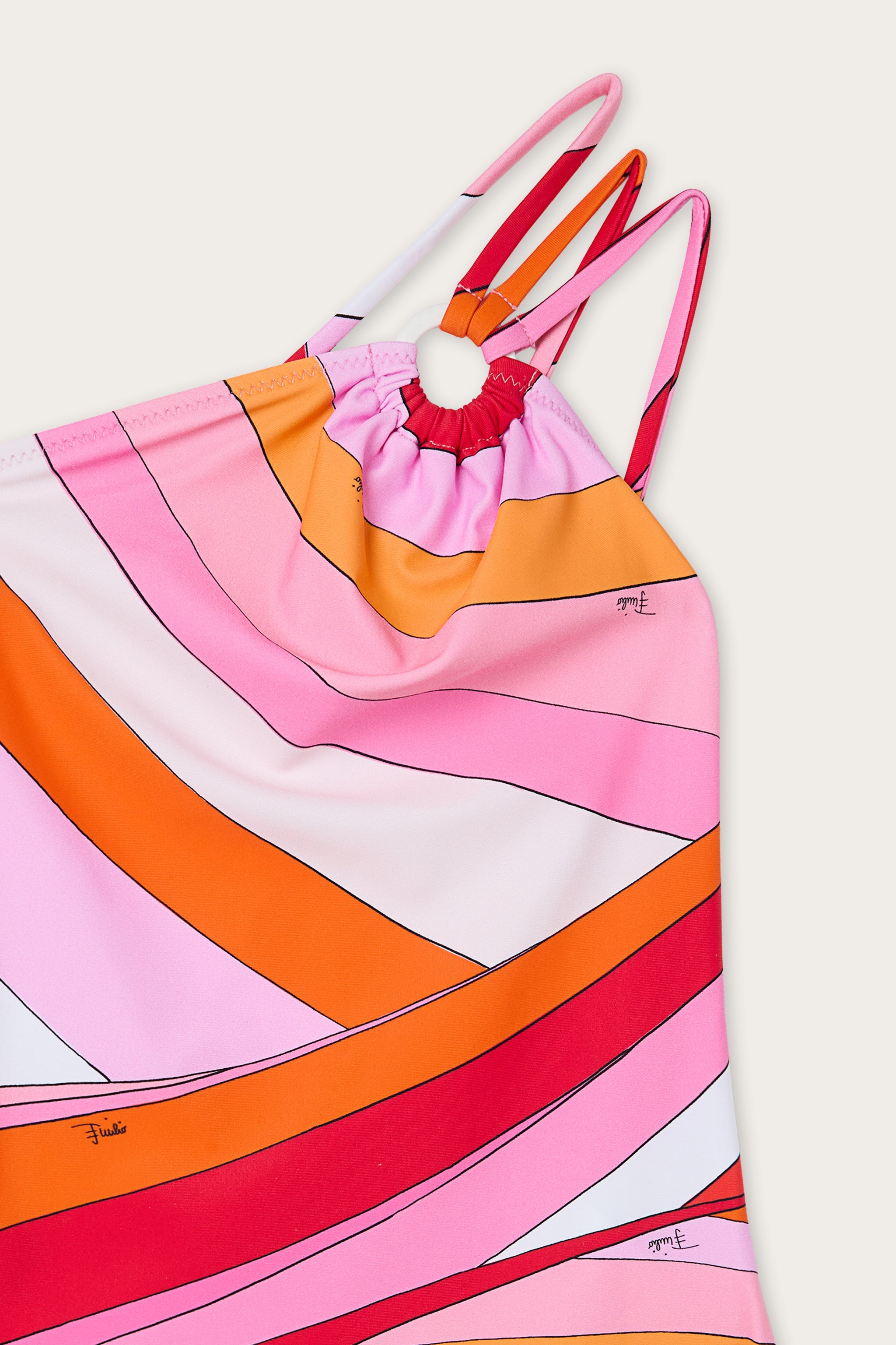 Pucci One-Shoulder Iride Print One-Piece Swimsuit