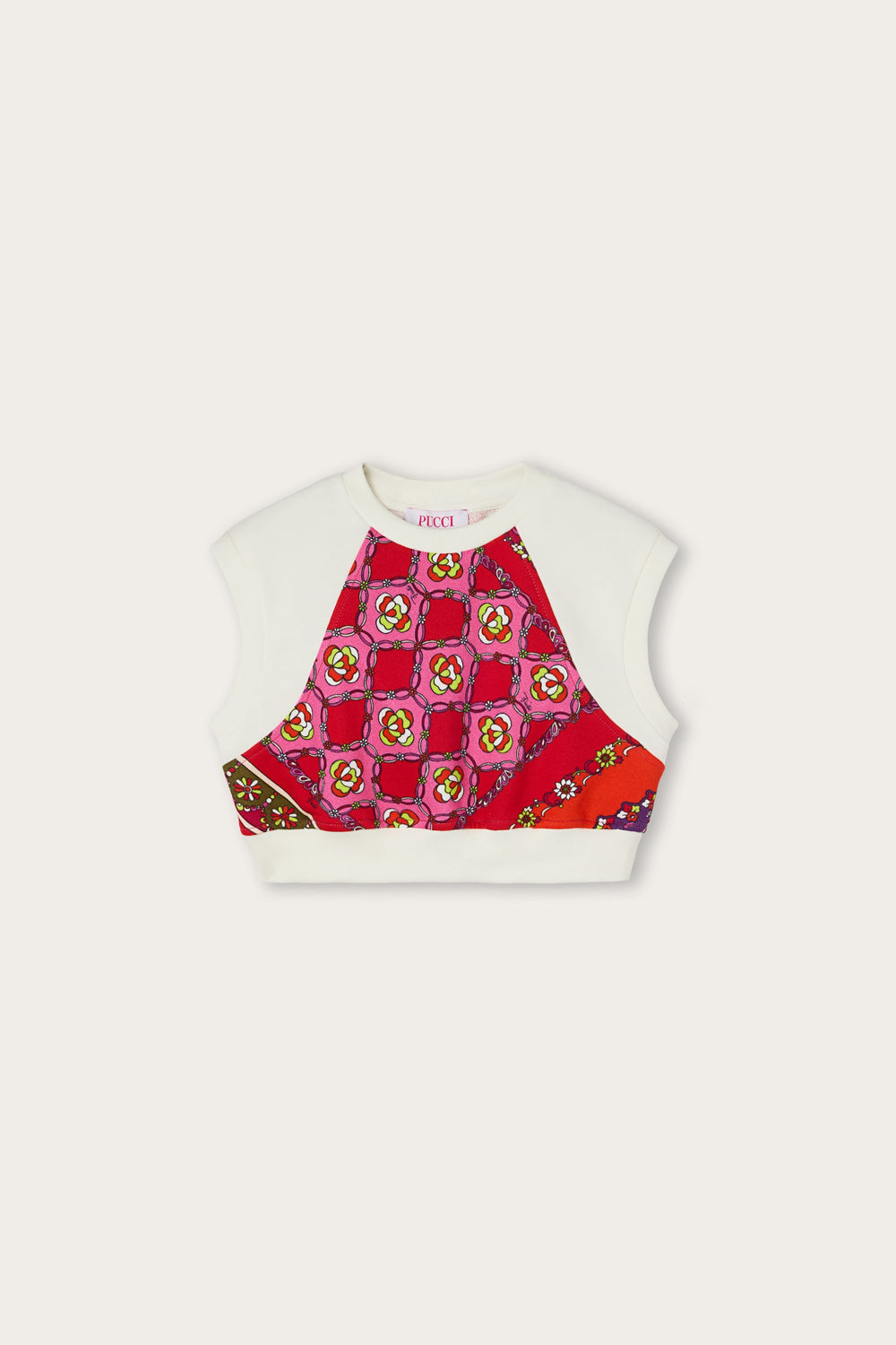 Pucci Festa Print Cropped Sweatshirt