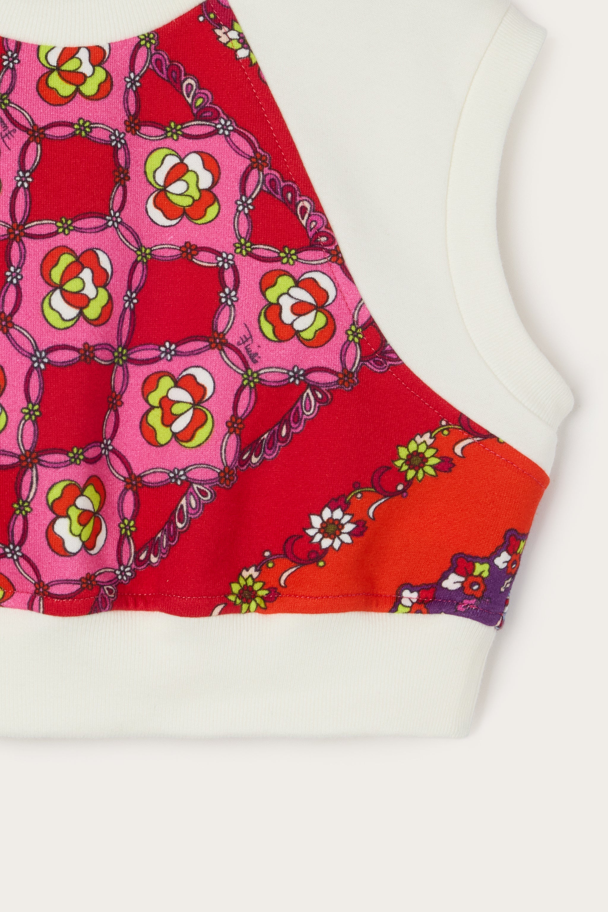 Pucci Festa Print Cropped Sweatshirt