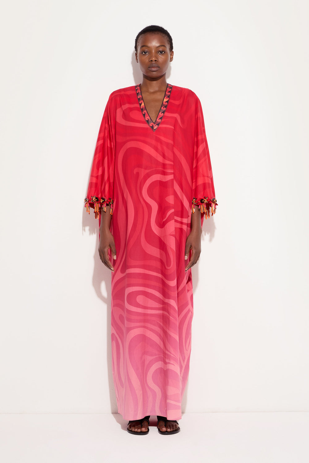 Pucci Marmo Degradé Print Popeline Kaftan