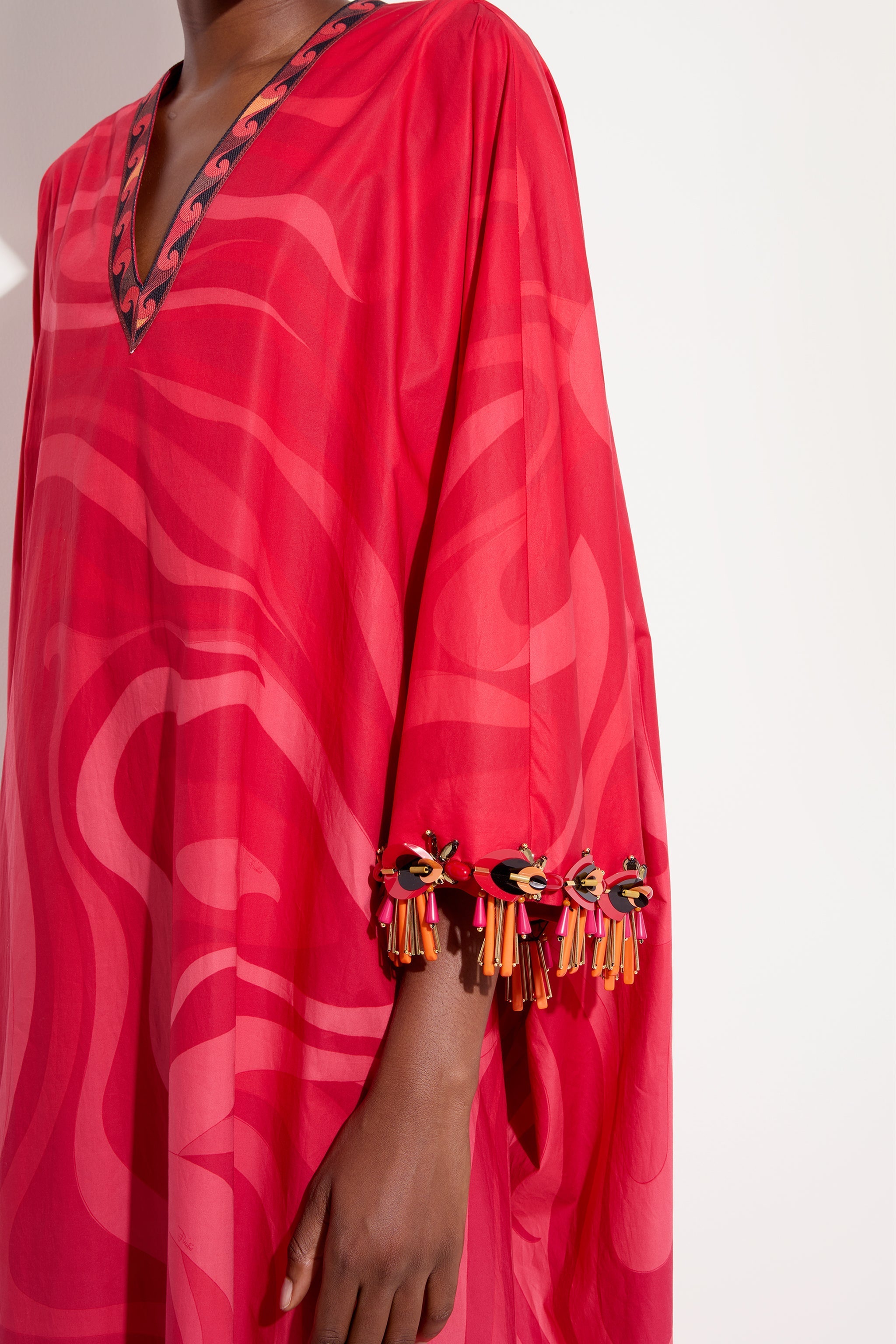 Pucci Marmo Degradé Print Popeline Kaftan