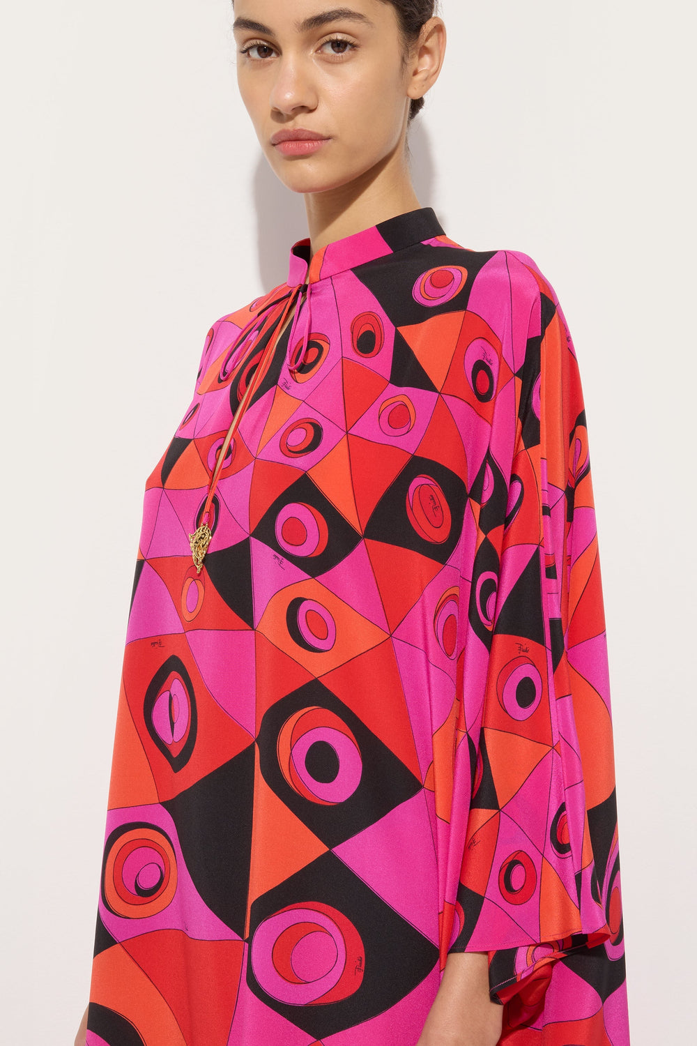 Pucci Occhi Print Silk Kaftan