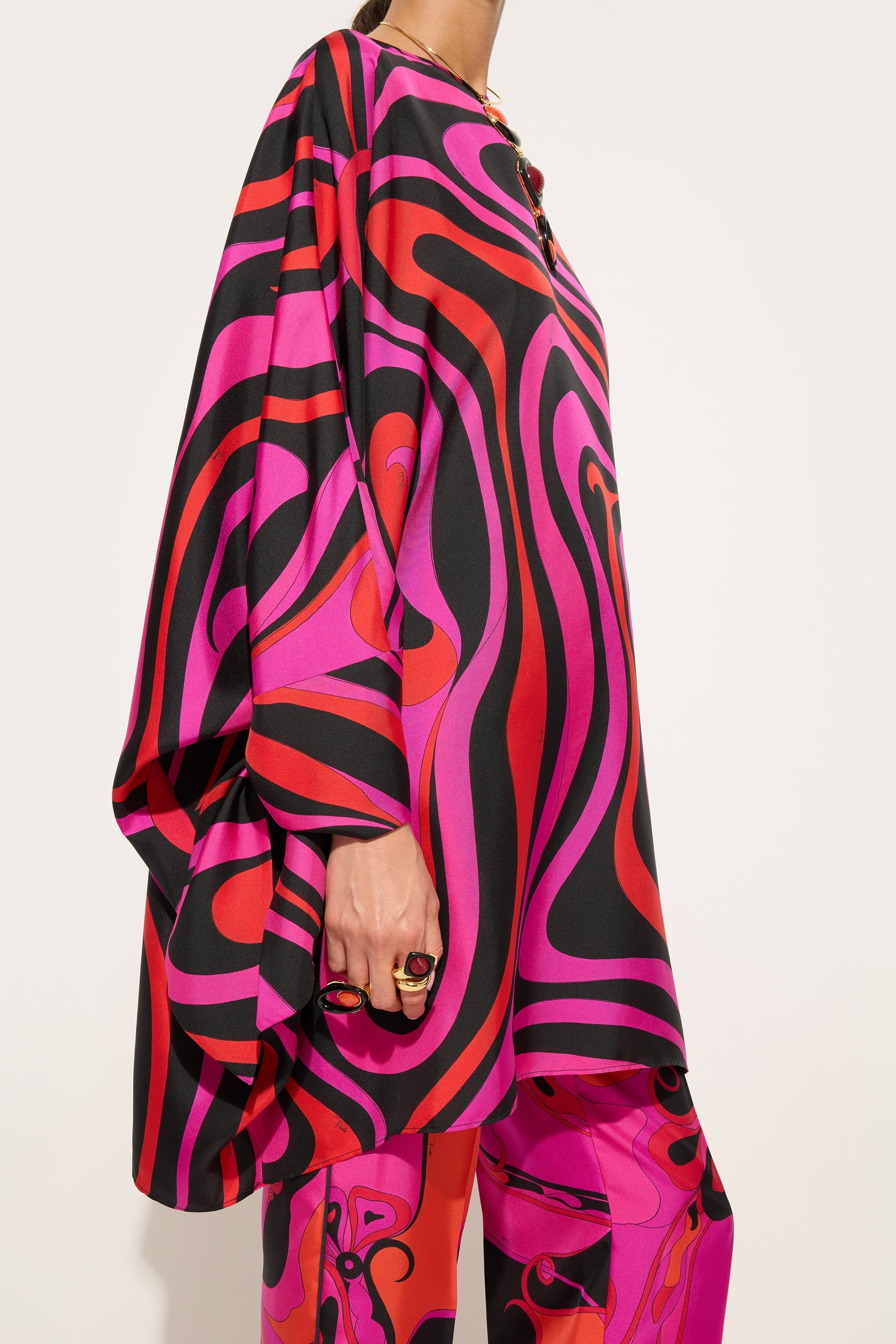 Pucci Marmo Print Silk Kaftan