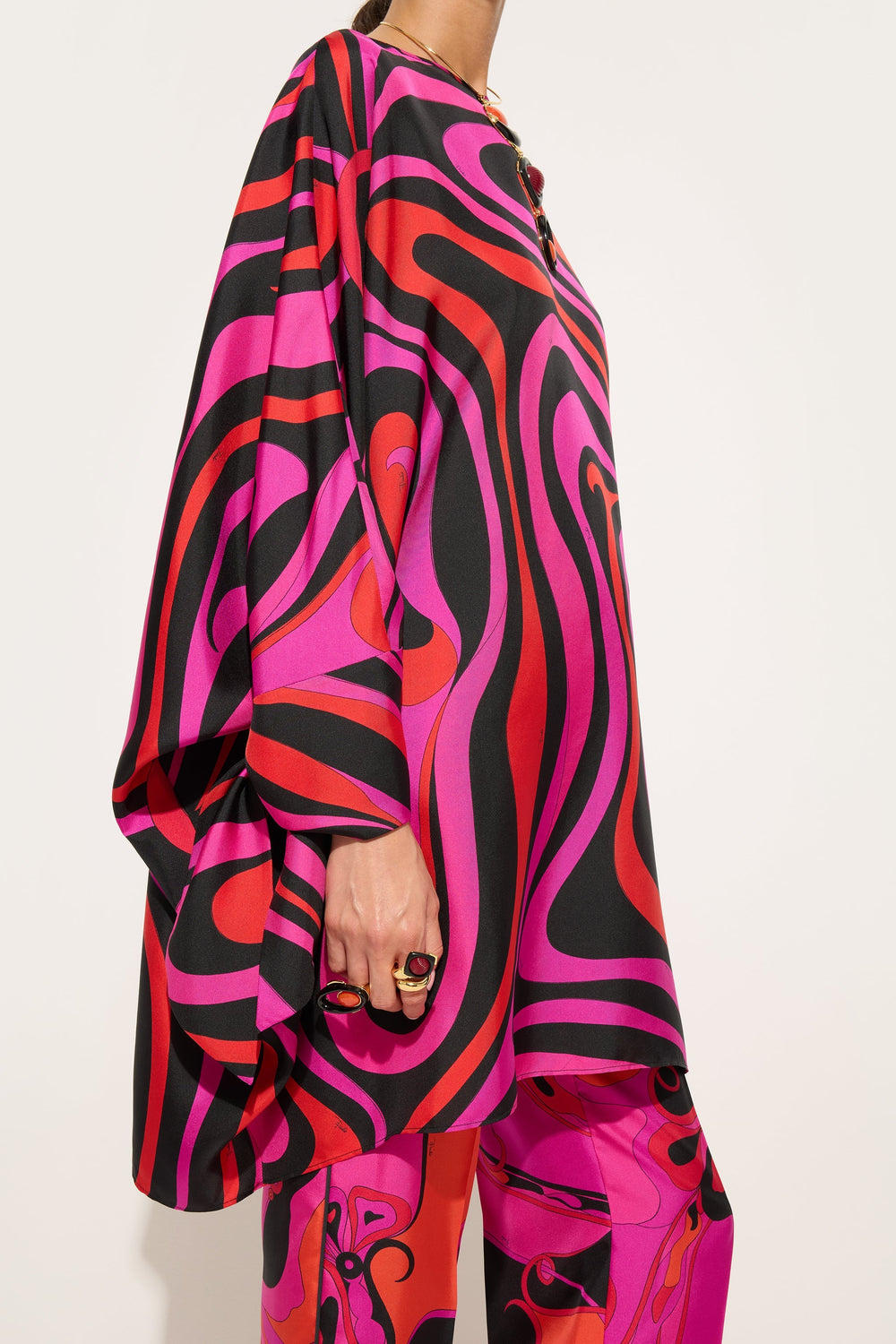 Pucci Marmo Print Silk Kaftan
