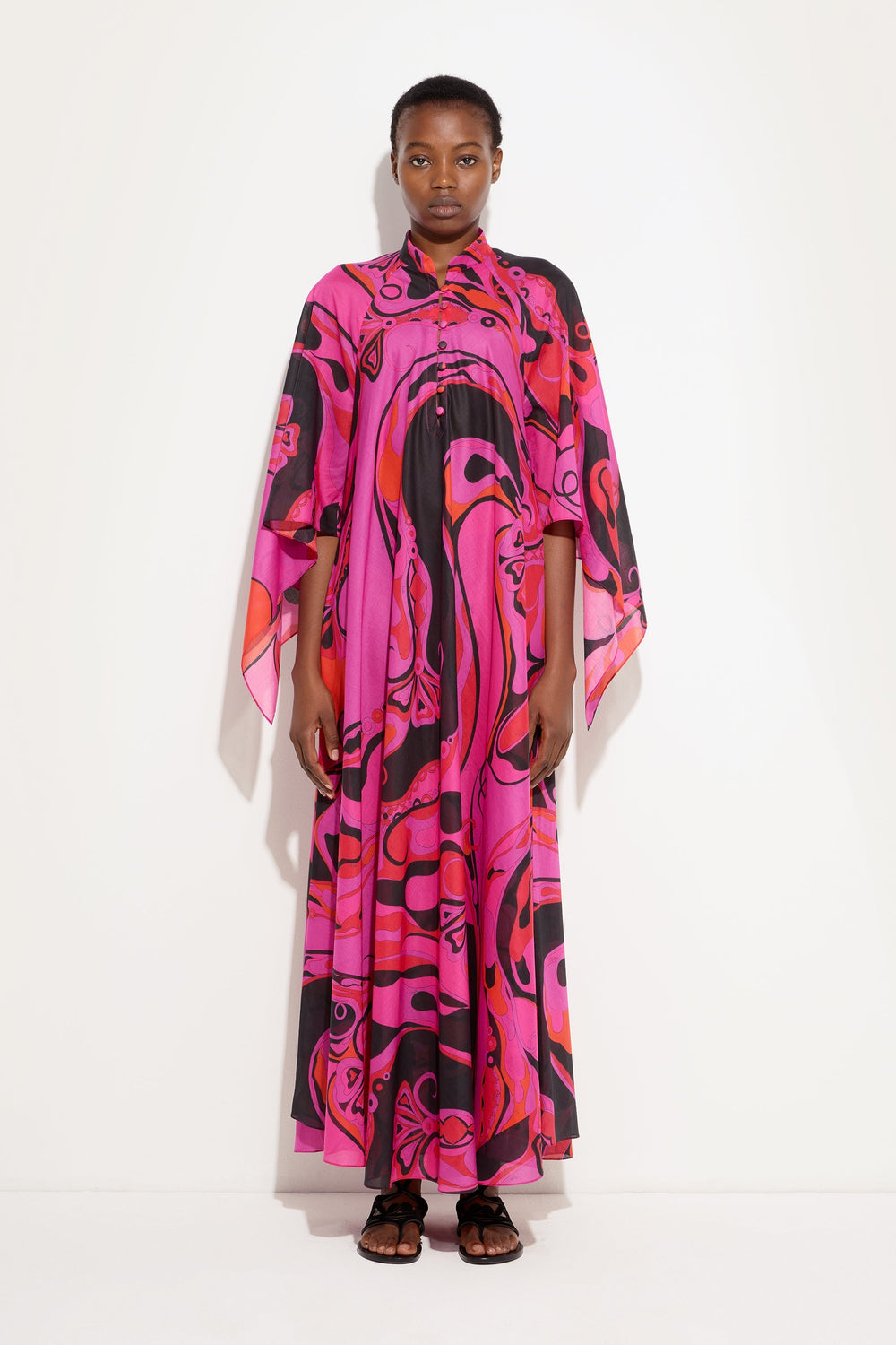 Pucci Orchidee Print Cotton Kaftan