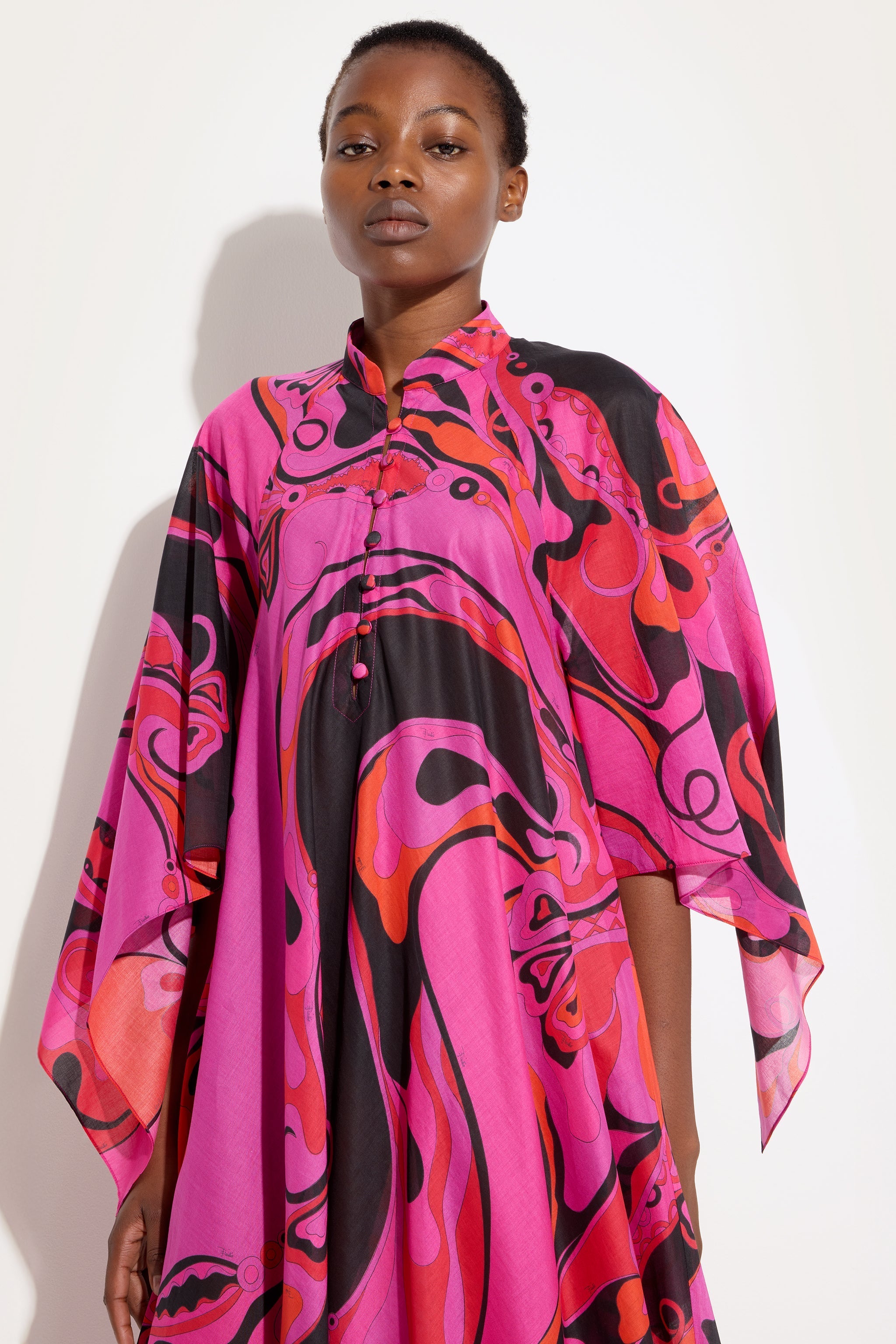 Pucci Orchidee Print Cotton Kaftan