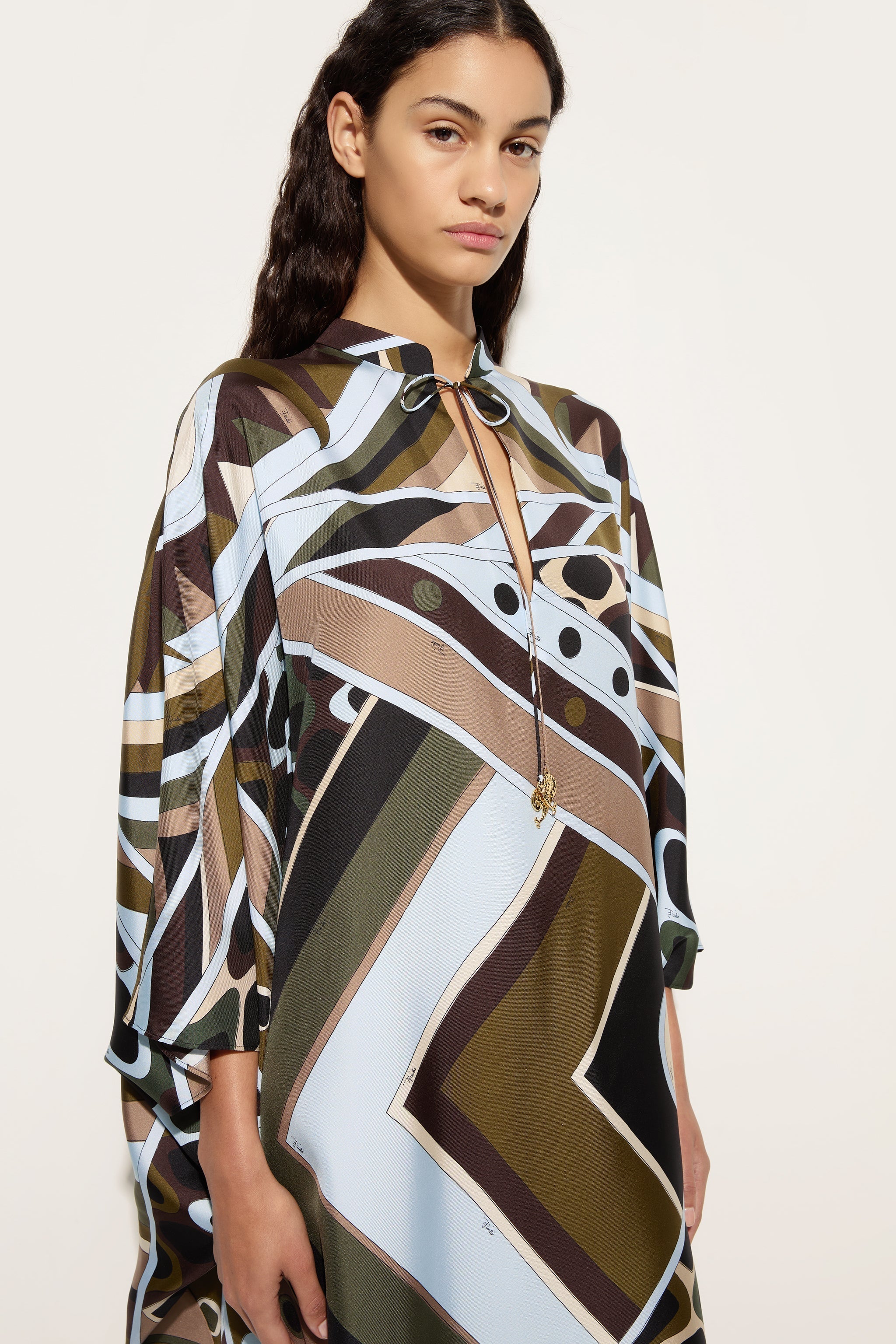 Pucci Vivara Print Silk Kaftan
