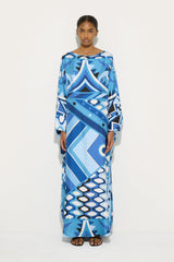 Pucci Vivara Print Long Silk Kaftan