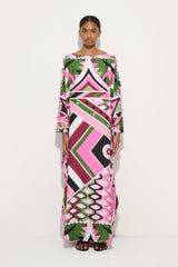 Pucci Vivara Print Long Silk Kaftan