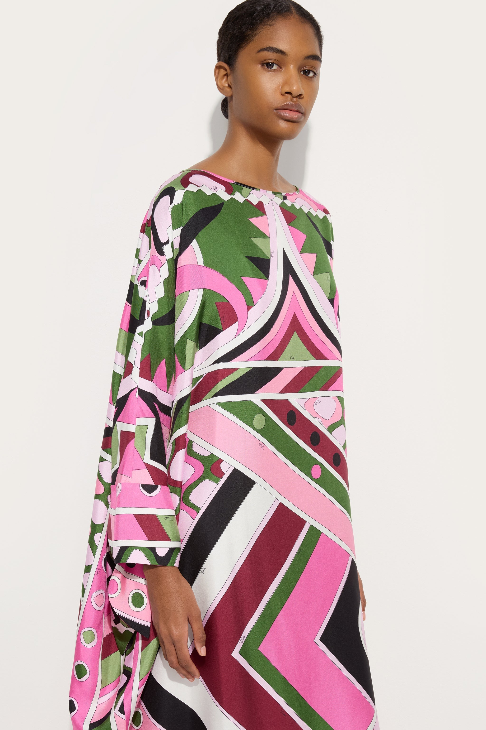 Pucci Vivara Print Long Silk Kaftan