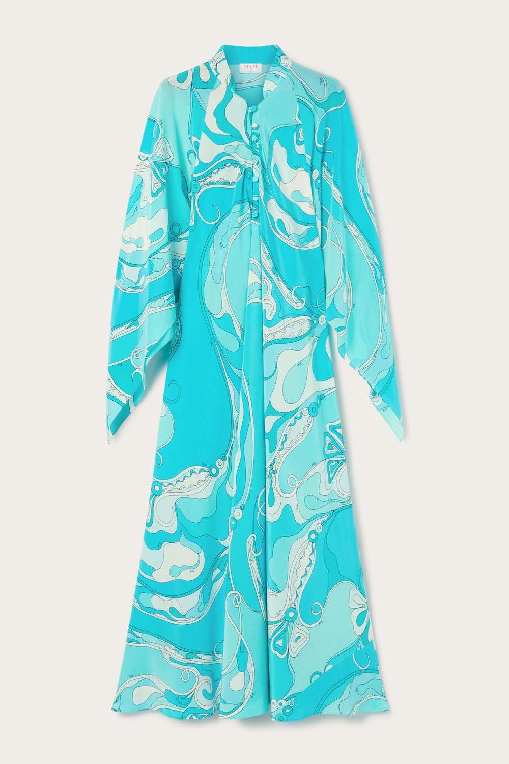 Pucci Orchidee Print Long Kaftan
