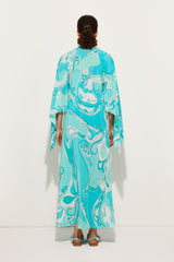 Pucci Orchidee Print Long Kaftan