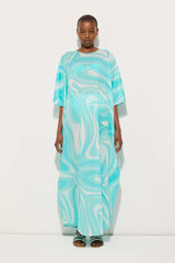 Pucci Marmo Print Long Cotton Kaftan