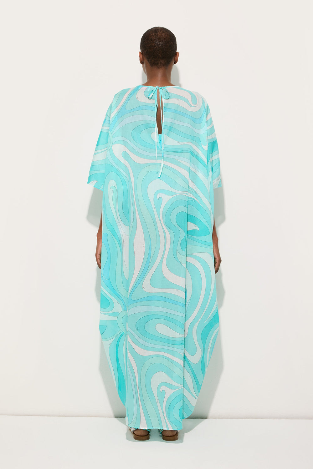 Pucci Marmo Print Long Cotton Kaftan