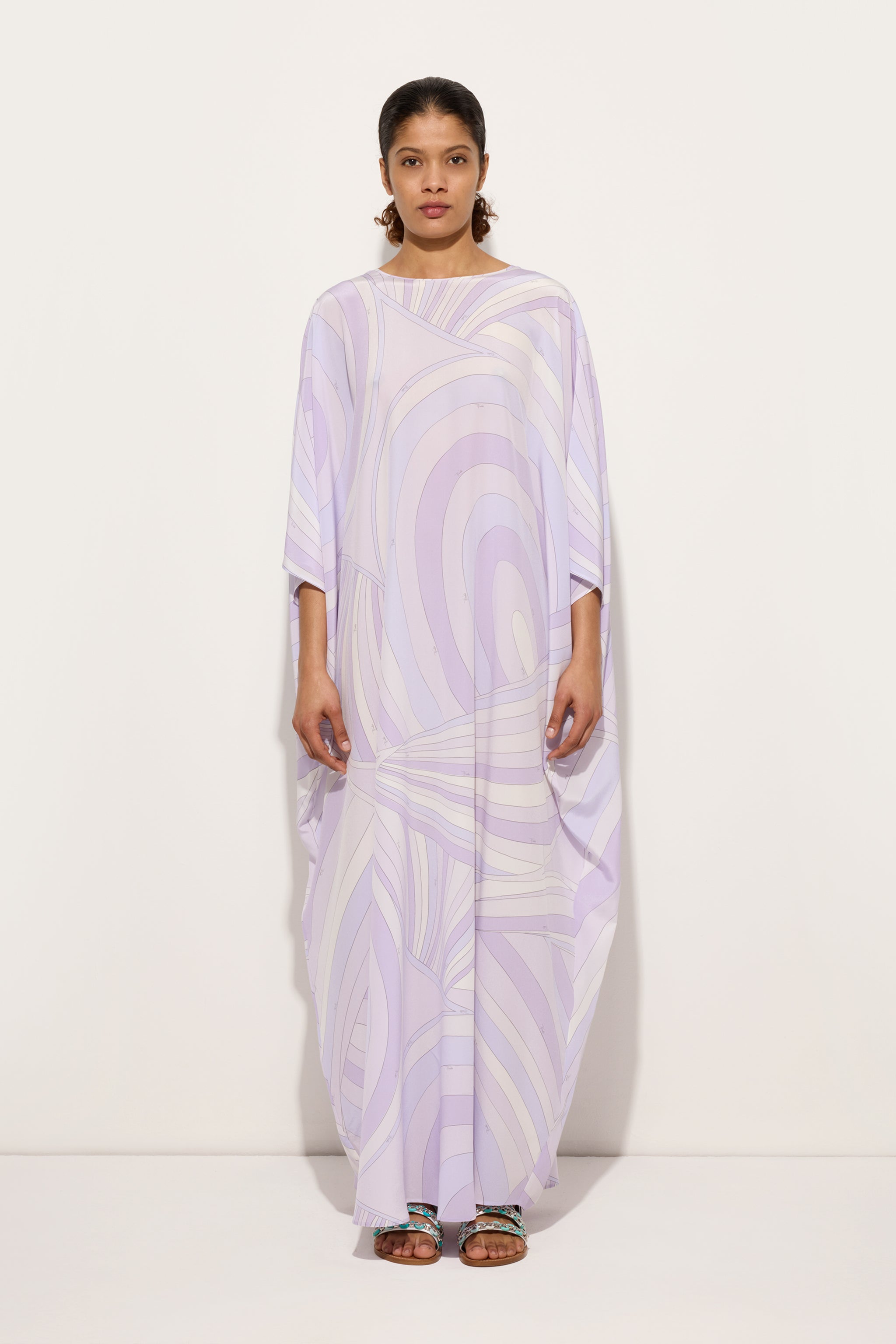 Pucci Iride Print Long Kaftan