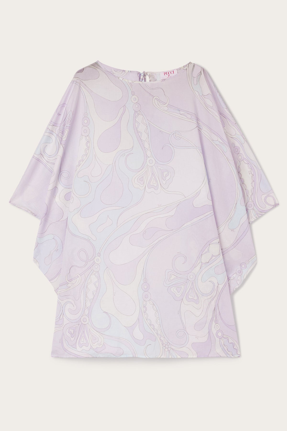 Pucci Orchidee Print Short Cotton Kaftan