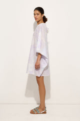 Pucci Orchidee Print Short Cotton Kaftan