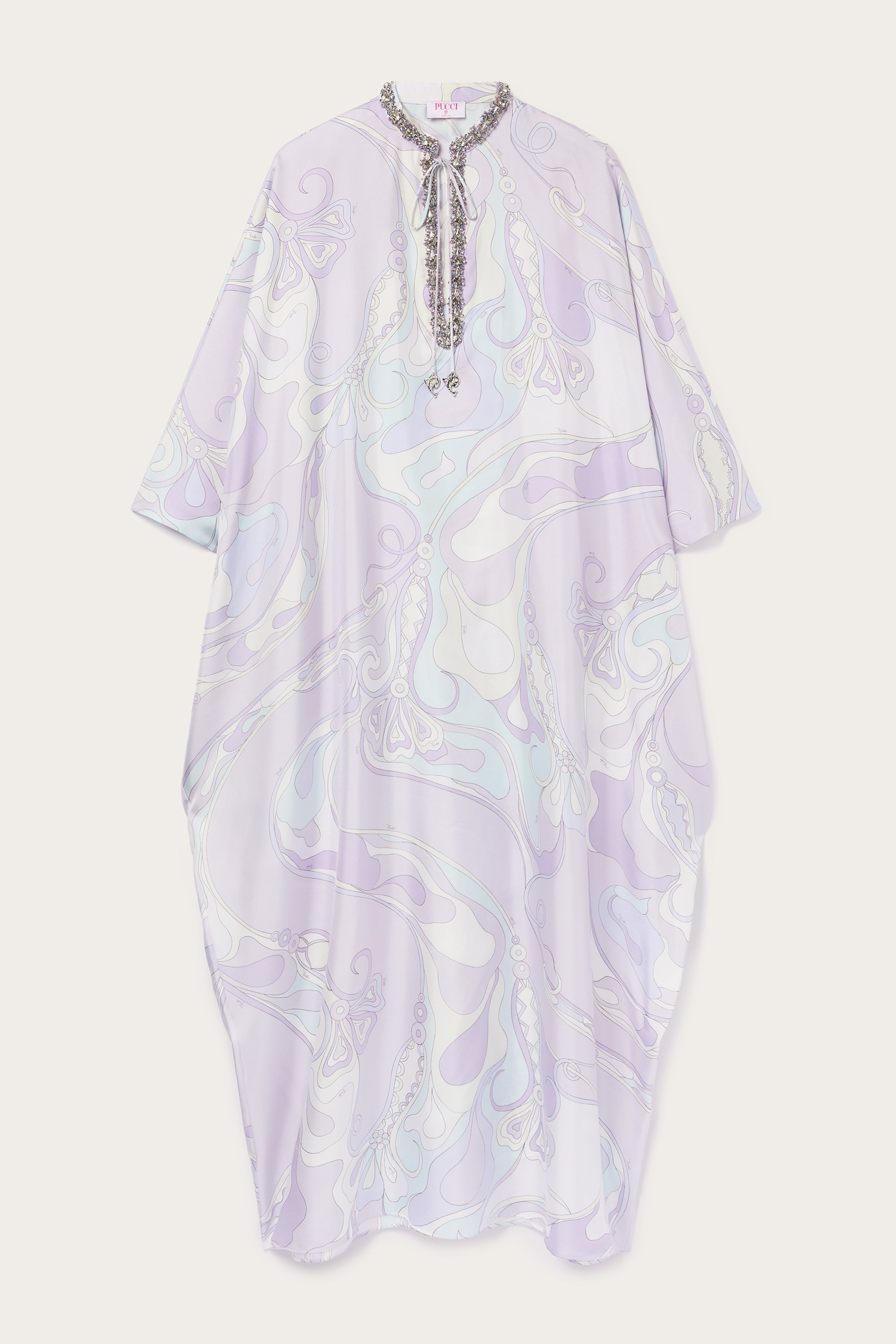 Pucci Orchidee Print Long Kaftan