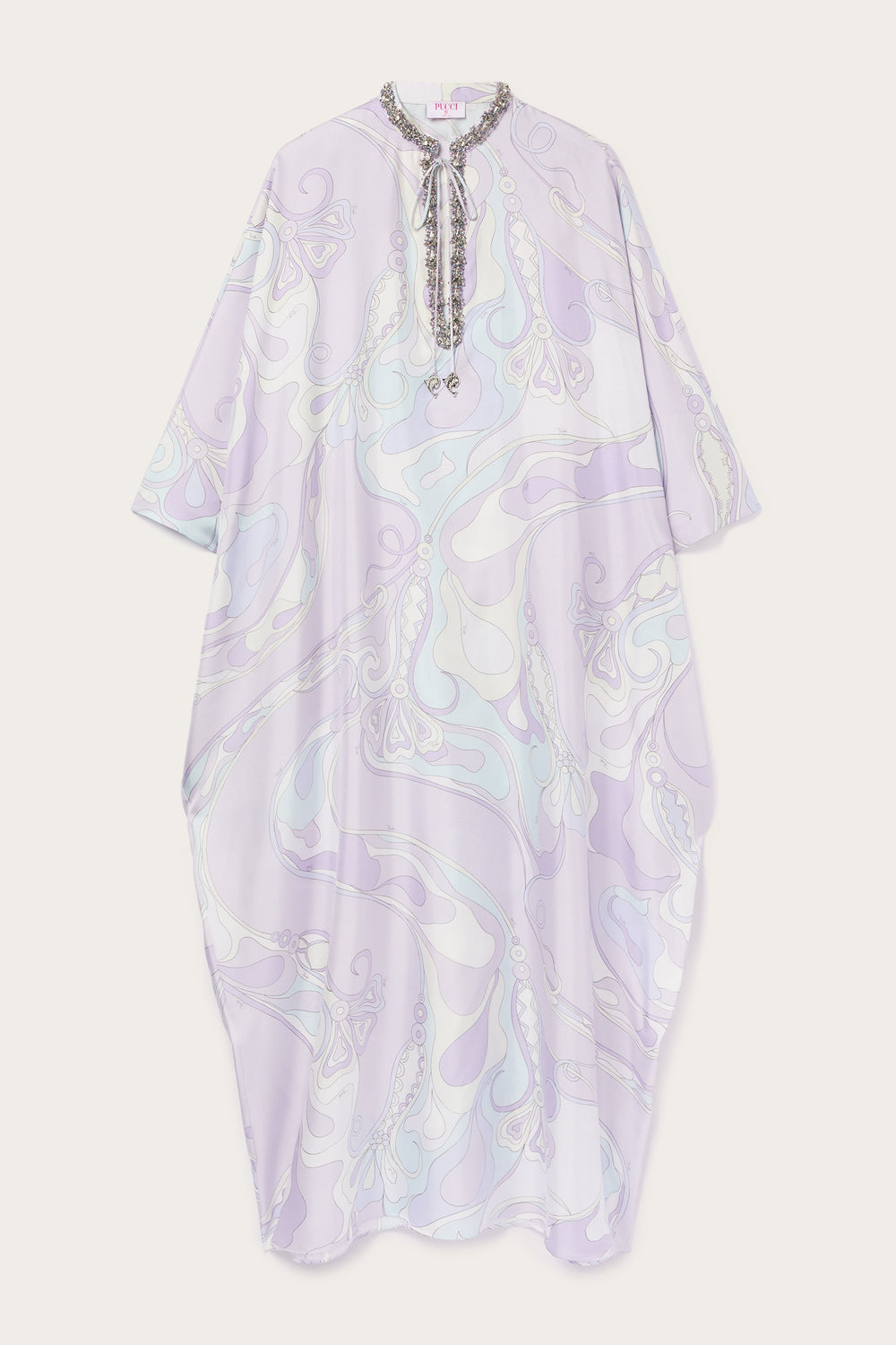 Pucci Orchidee Print Long Kaftan