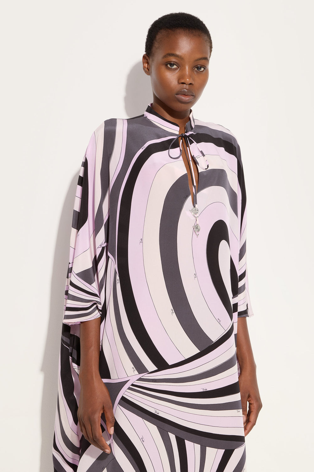 Pucci Iride Print Long Kaftan