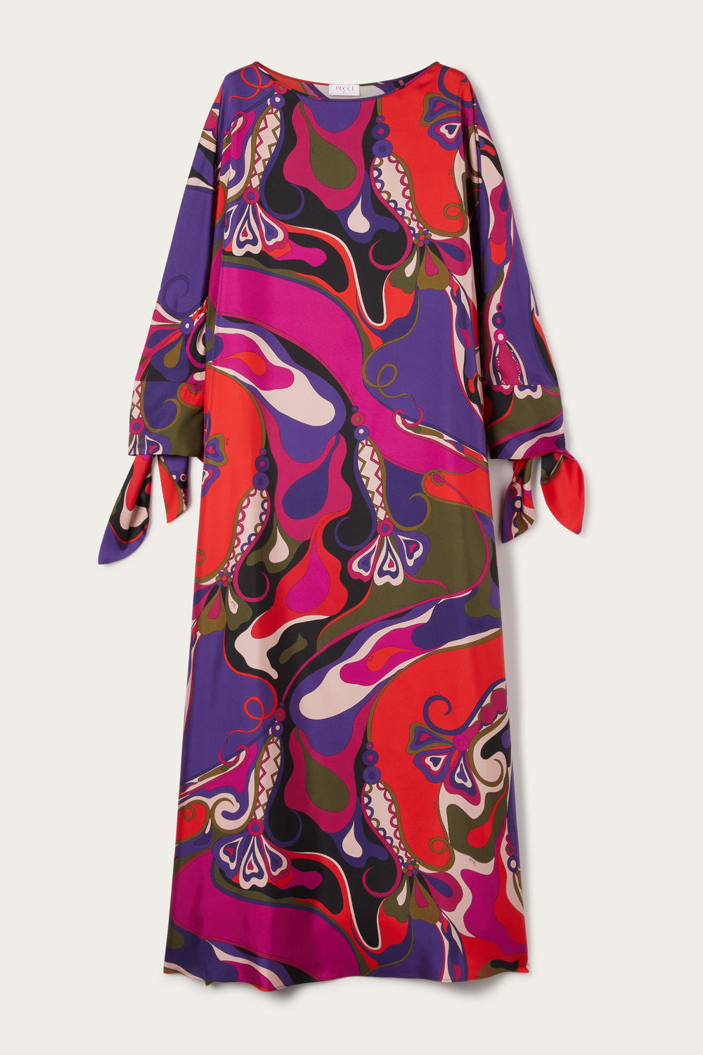 Pucci Orchidee Print Long Silk Kaftan