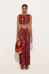 Pucci Marmo Print Shibori Laced Top