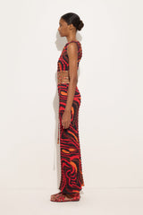 Pucci Marmo Print Shibori Laced Top