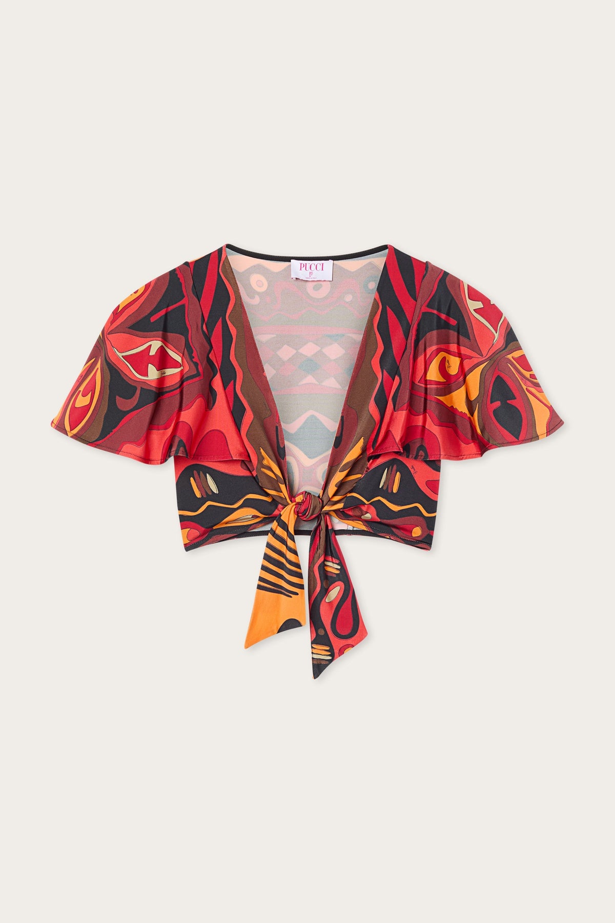 Pucci Angoli Print Knotted Top
