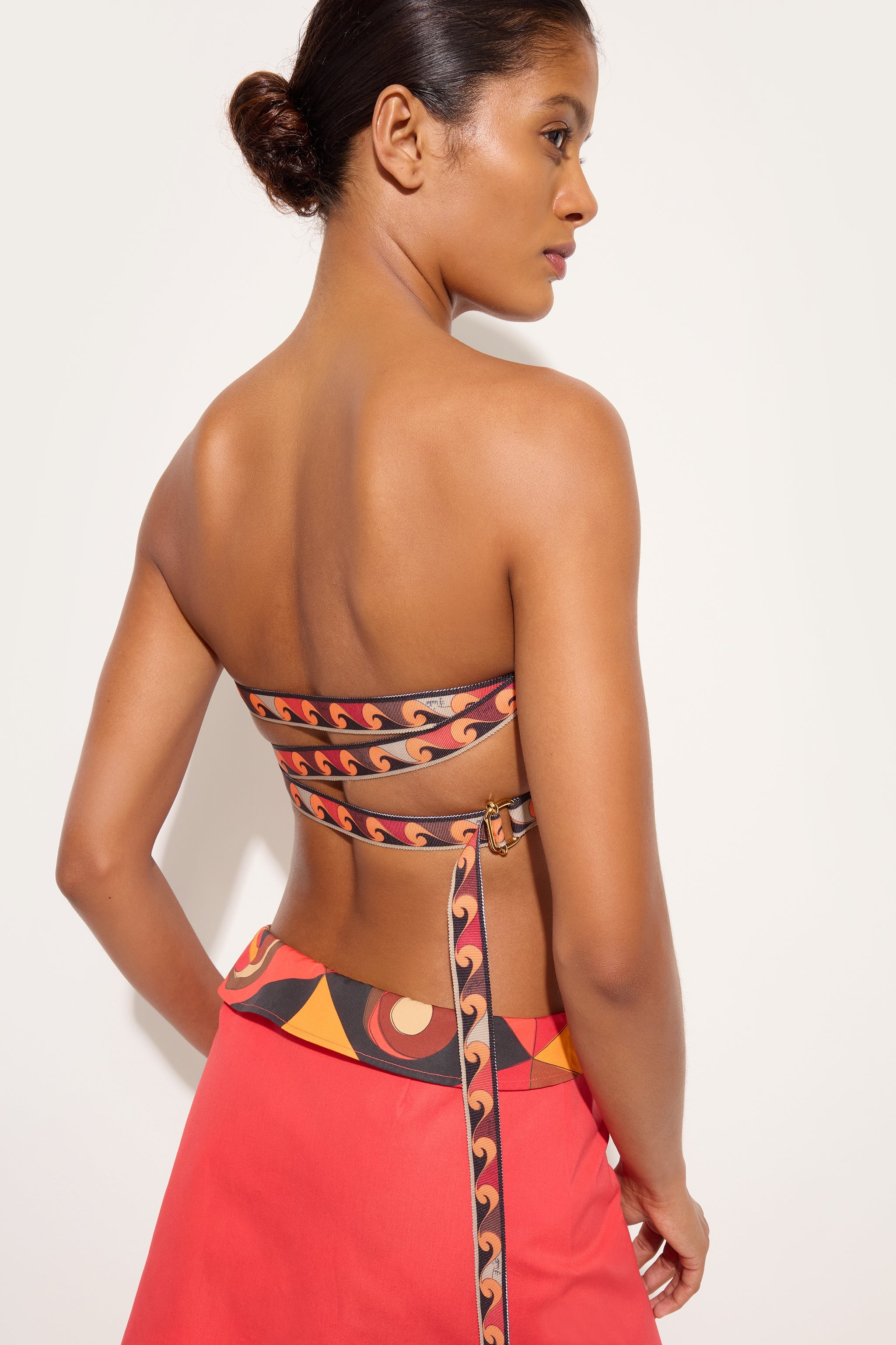 Pucci Kwango Print Cotton Bandeau Top
